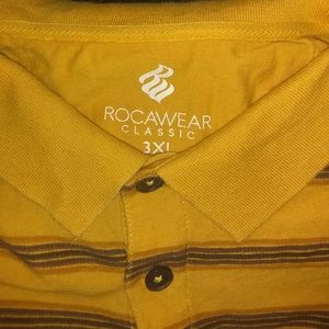 Rocawear xxl yellow stripe shirt